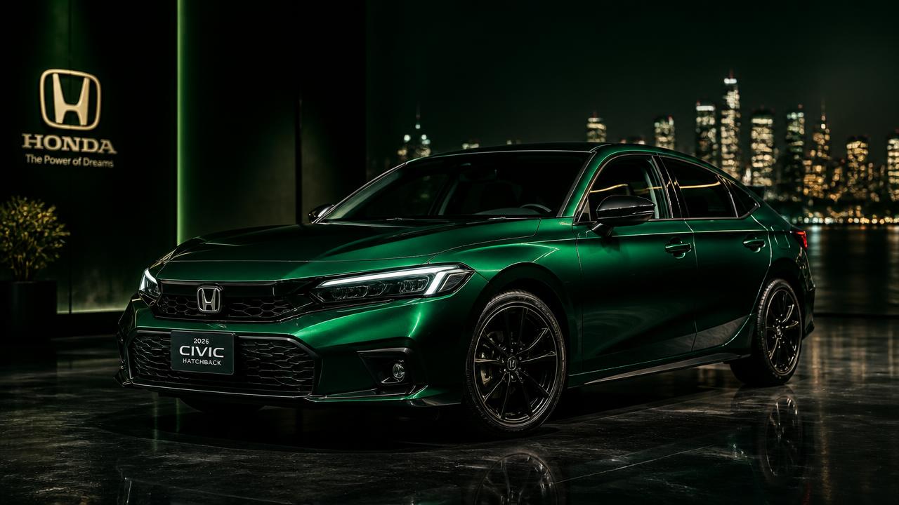 2026 Honda Civic Hatchback in a dark studio